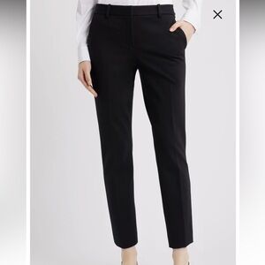 Theory Black Ankle-Length Cropped Dress Pants
